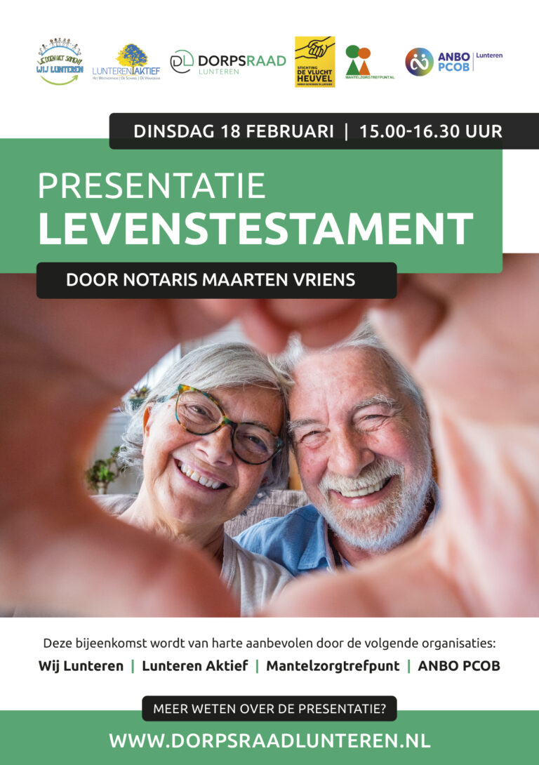 Het Levenstestament, belangrijker dan u denkt! Presentatie door notaris Maarten Vriens