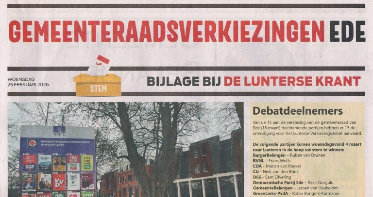 Speciale Verkiezingskrant in aanloop van het Lunters politiek debat